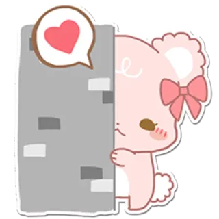 😊 fofo, amor, coração, desenho animado, kawaii, adesivo, rosa, urso telegram sticker