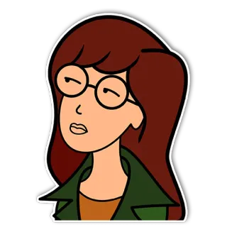 😐 Daria Morgendorffer Daria Daria, Daria Morgendorffer, dibujos animados, sarcástico, adolescente whatsapp sticker