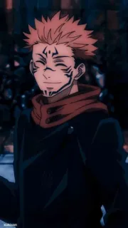 ☺️ Ryomen Sukuna Jujutsu Kaisen アニメ, 呪術廻戦, 両面宿儺, 呪霊, 漫画, 少年 telegram sticker