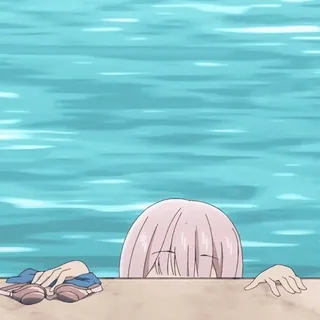 💦 Anime, Chica, Agua, Piscina whatsapp sticker