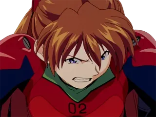 😀 Asuka Langley Soryu Neon Genesis Evangelion anime, asuka, langley, evangelion, nge telegram sticker