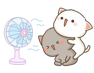 ❤️ kucing, penggemar, imut, kawaii, hewan, kartun telegram sticker