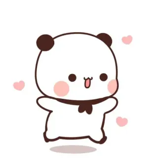 🤍 판다, 귀여운, 만화, 카와이, 동물 telegram sticker