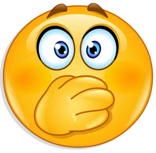 🤭 Emoji, Shock, Sorpresa, Silencio telegram sticker