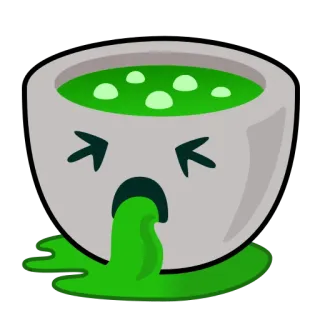 🤮 krank, kotzen, erbrechen, grün, schüssel, emoji whatsapp sticker