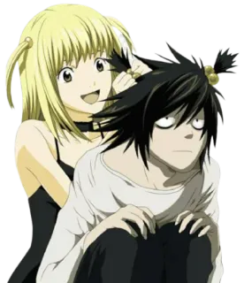 😜 L Death Note 애니메이션, 캐릭터, 데스노트, L, 미사, 팬아트 whatsapp sticker