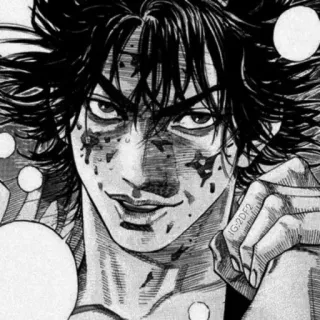 🤍 Manga, Anime, Blut, Kampf, Schwarzweiß telegram sticker
