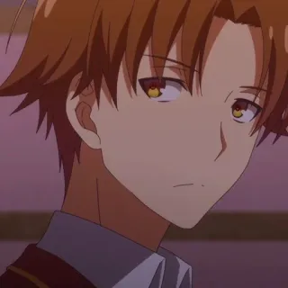 ⭐ Ayanokoji Kiyotaka Classroom of the Elite Anime, Manga, Classroom of the Elite, Ayanokoji Kiyotaka, Remaja, rambut cokelat telegram sticker