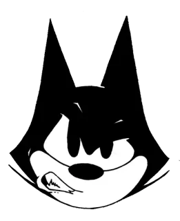 😡 Felix the Cat мультфильм, Феликс кот, кот, винтаж whatsapp sticker