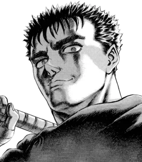 😉 Guts Berserk Anime, Manga, Kiếm, Chiến binh, Berserk, Guts telegram sticker