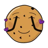 😍 饼干, 甜点, 食物, 甜, 可爱, 心, 卡通 whatsapp sticker