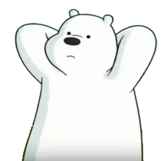 🙄 Ice Bear We Bare Bears Мультфильм, Белый медведь, Белый медведь, Мы обычные медведи whatsapp sticker