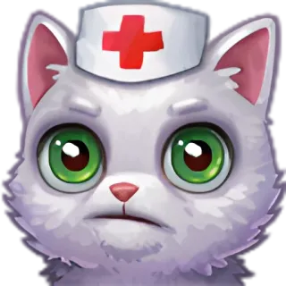 💊 cat, nurse, animal, cartoon, medical, doctor telegram sticker