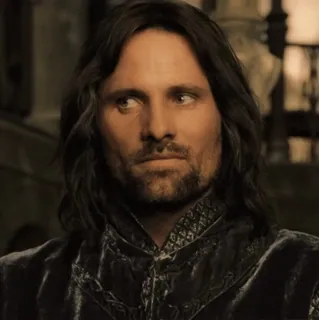 💍 Aragorn Lord of the Rings Aragorn, Senhor dos Anéis, Viggo Mortensen, Filme, Fantasia, Retrato whatsapp sticker