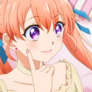 🙂 anime, girl, cartoon, character, smile, cute telegram sticker