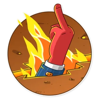 🖕 dedo do meio, ofensivo, gesto, desrespeito, raiva, desenho animado, mão telegram sticker
