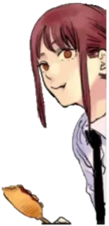 ☄ Makima Chainsaw Man anime, manga, corn dog telegram sticker