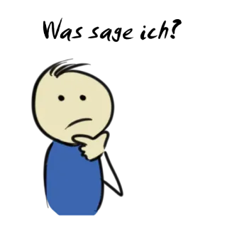 😕 Thinking... denken, frage, nachdenken, überlegen, illustration, cartoon whatsapp sticker