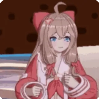 💃 garota anime, fofo, adesivo, animado, kawaii whatsapp sticker