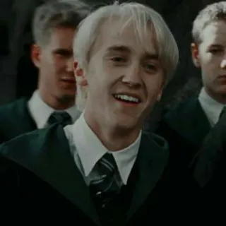 🐍 Draco Malfoy Harry Potter slytherin, mago, magia, estudiante, escuela telegram sticker