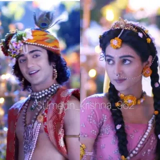 ☺️ Krishna Sumedh_krishna_962 Hinduísmo, Radha, Cultura indiana, Espiritual, Divindade telegram sticker