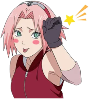 😛 Sakura Naruto Сакура, Наруто, Аниме, Мультфильм telegram sticker