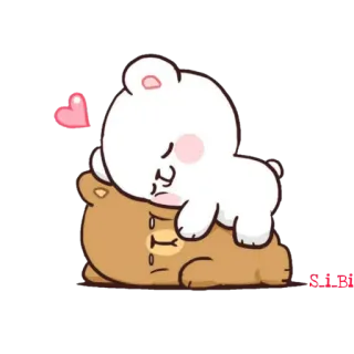 😴 orso, carino, cartone animato, amore, animali telegram sticker