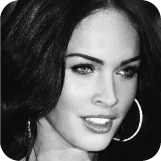 💇 Megan Fox celebrity, actress, portrait, woman, beautiful telegram sticker
