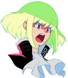 🤬 anime, cartoon, angry, character, yelling telegram sticker