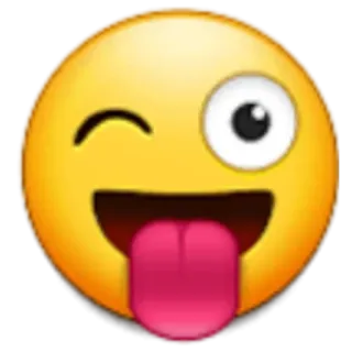 😜 emoji, face, tongue, winking telegram sticker