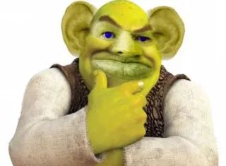 🤔 Shrek オーガ, 緑, アニメ, 面白い, ドリームワークス telegram sticker