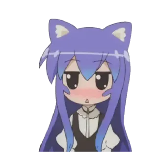 😻 Anime, Orejas de gato, Lindo, Kawaii telegram sticker