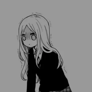 ➰ Anime, Manga, überrascht, Schuluniform, geschockt, Mädchen telegram sticker