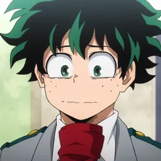 🥦 Izuku Midoriya My Hero Academia anime, manga, hero, Midoriya, My Hero Academia, Deku, cartoon telegram sticker