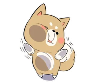 👁 собака, сиба ину, милый, животное, наклейка, мультфильм telegram sticker