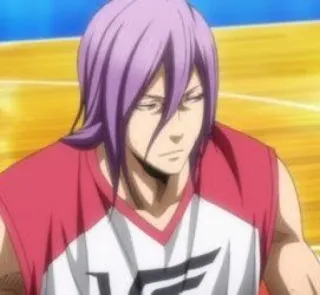 💜 Atsushi Murasakibara Kuroko's Basketball Anime, Pallacanestro, Murasakibara, Atsushi, capelli viola telegram sticker