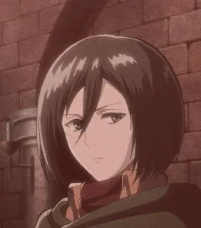 💗 Mikasa Ackerman Attack on Titan Anime, Charakter, Mikasa, Attack on Titan telegram sticker