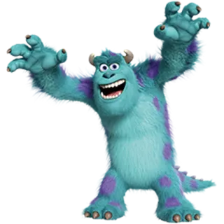 😃 Sully Monsters, Inc. монстр, синий, пушистый, disney, pixar telegram sticker