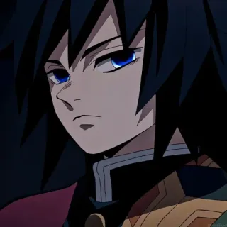 🌊 Giyu Tomioka Demon Slayer Аниме, Клинок, рассекающий демонов, Гию Томиока, Манга, Персонаж telegram sticker