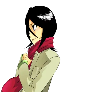 👧 Rukia Kuchiki Bleach Anime, Garota, Cachecol, Mangá, Bleach telegram sticker
