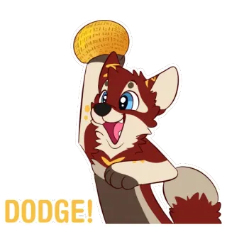 😜 DODGE! balón prisionero, furry, dibujos animados, animal, perro, deportes telegram sticker