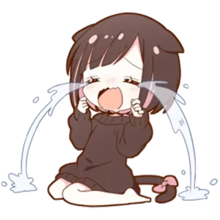 🌟 アニメ, 可愛い, 泣く, かわいい, 悲しい telegram sticker
