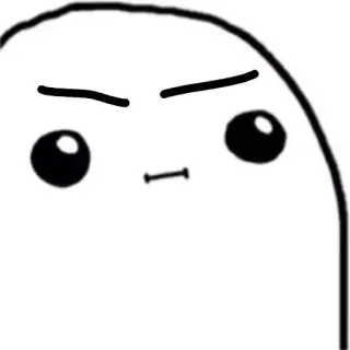 😐 Блоб, Злой, Выражение, Мультфильм, Мем whatsapp sticker