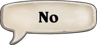 🚫 No mot, non, bulle, négatif whatsapp sticker