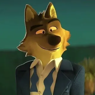 🙂 Mr. Wolf The Bad Guys Wolf, Anzug, Animation, Charakter, Die Gangster Gang telegram sticker