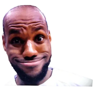 😜 LeBron James lebron, james, nba, basket, atleta, meme, divertente telegram sticker