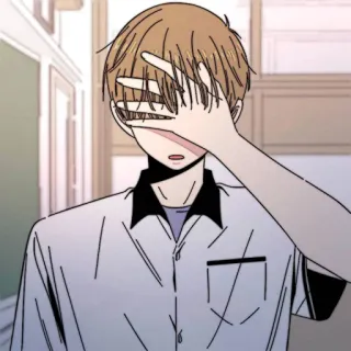 📜 Anime, Hombre, Uniforme escolar, Drama coreano, Personaje, Ilustración telegram sticker