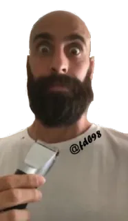 🧔 @fd698 男, ひげ, ハゲ, トリマー, ポートレート, 自撮り telegram sticker
