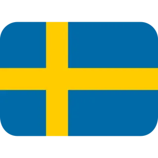 🇸🇪 Suecia, Bandera sueca, Escandinavia, Países nórdicos, Europa, Bandera nacional telegram sticker