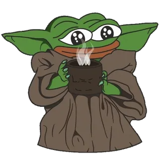 🍵 Pepe the Frog meme, Pepe, rana, internet, caffè, carino whatsapp sticker